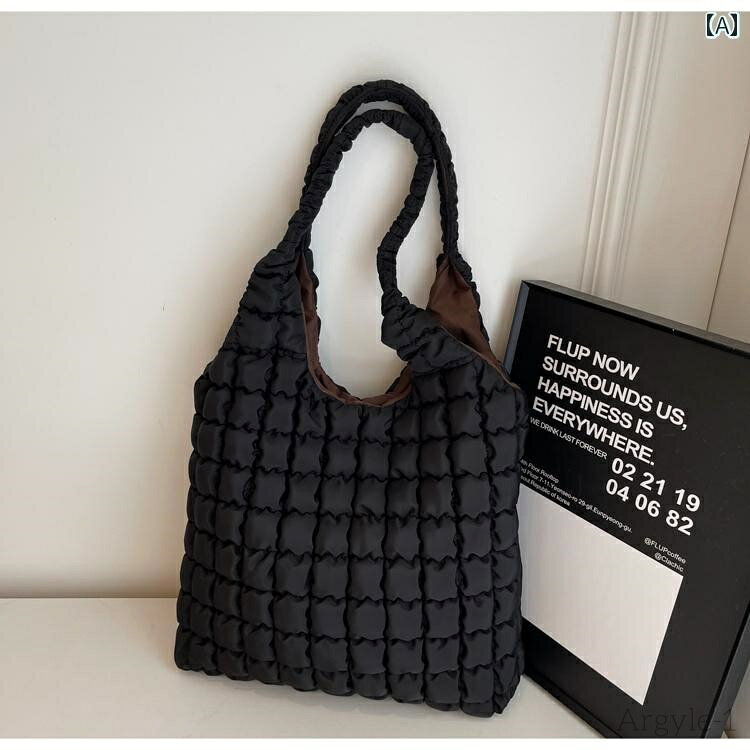 【送料無料】レディース バッグ 普段使い 韓国 脇下 プリーツ シンプル 菱形 トート ショルダー