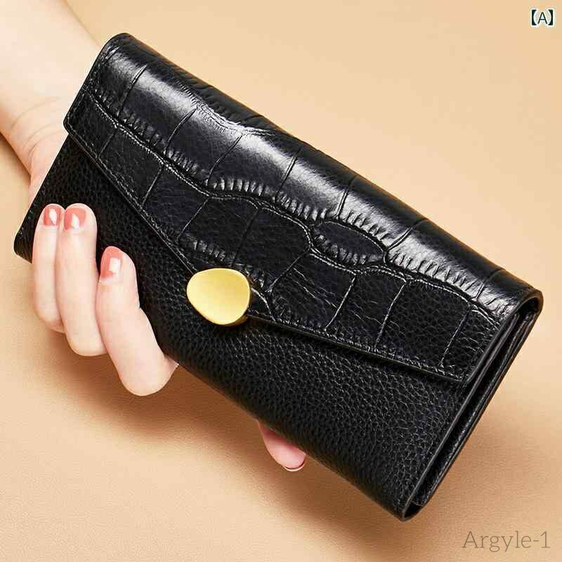 【送料無料】財布 レディース シンプル おしゃれ 普段使い 新 イエロー ラッキー ロング 精巧 革 ソフト最上層 牛革 小さめ ハンドバック 携帯電話