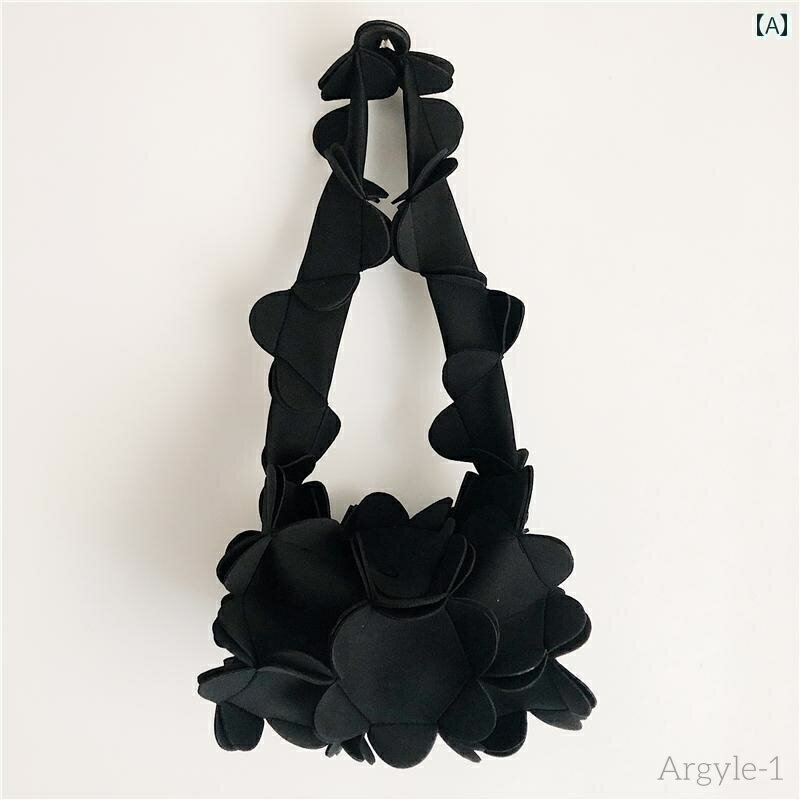 【送料無料】レディース バッグ 普段使い 冬 ファッション ユニーク 花びら ポータブル クロス ボディバッグショルダー バケット