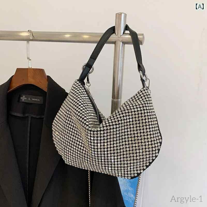 【送料無料】レディース バッグ 普段使い ラインストーン フラッシュ メッセンジャー 脇 ハンドバックキャリー大容量