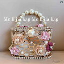 【送料無料】レディース バッグ おしゃれ フレンチ フラワー 美しい クロス ボディ 小さめ 正方形 鳥か ハンド