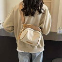 【送料無料】レトロ マチが広い 丸い ナイロン レディース 韓国系 クロスボディ 軽量 バッグ シェル 斜め掛け 大容量 カジュアル 可愛い