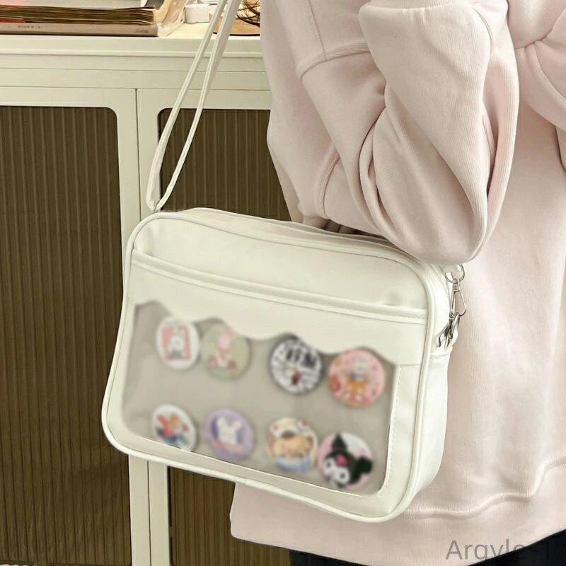 【送料無料】ファスナー付き 大きめ ブラック/レッド/ブルー ホワイト 痛バック レディース バッグ 安い ショルダー