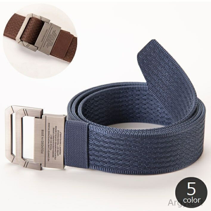 【送料無料】 ナイロンベルト メンズ レディース ユニセックス 布ベルト 無地 穴なし ダブルリング シンプル カジュアル おしゃれ かっこいい アウトドア キ...