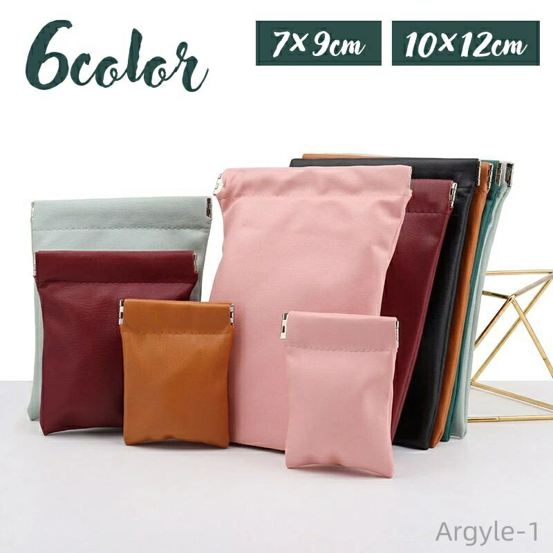 【送料無料】アクセサリーポーチ コスメポーチ レディース 化粧ポーチ 小物入れ バネ式 ミニ 小さめ PU シンプル 持ち運び 携帯用 女子