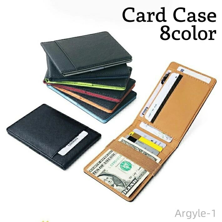 【送料無料】カードケース クレジットカードケース ゴムバンド付き 二つ折り 財布 お札入れ カード入れ フェイクレザー レザー調 レディース