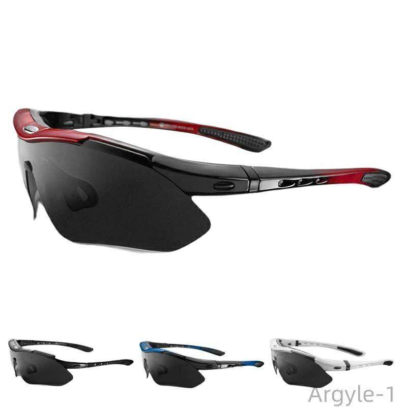 【送料無料】サングラス メンズ スポーツサングラス 偏光レンズ フルセット 専用交換レンズ5枚 ユニセックス 近視フレーム付き メンズ