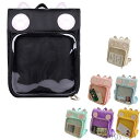 【送料無料】リュックサック 痛バッグ 痛リュック デイパック バックパック キャンバス地 軽量 女の子 痛バ ガールズ クリアバック 猫耳