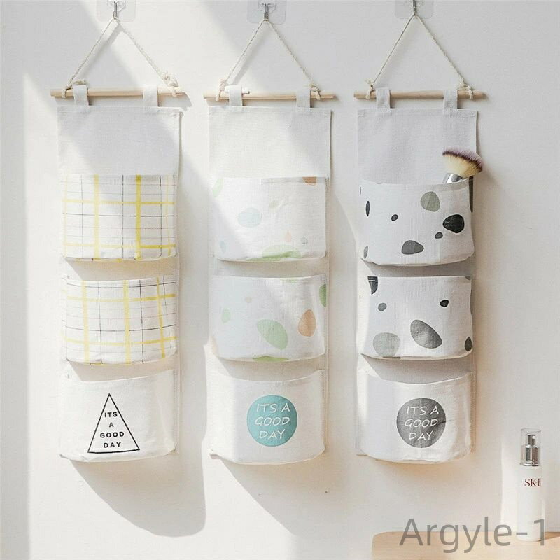 【送料無料】収納 インテリア 壁面装飾 小物 雑貨 生活 壁面収納 子供部屋 玄関 リビング 布製 吊り下げ収納 2点セット 収納ポケット 壁掛け