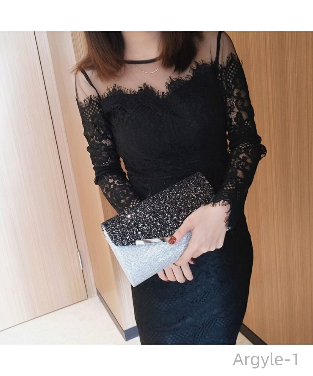 【送料無料】大 華やか 光沢感 ショルダーバッグ 2wqy パーティーバッグ コーデをエレガントに仕上げてくれるバイカラークラッチバッグ