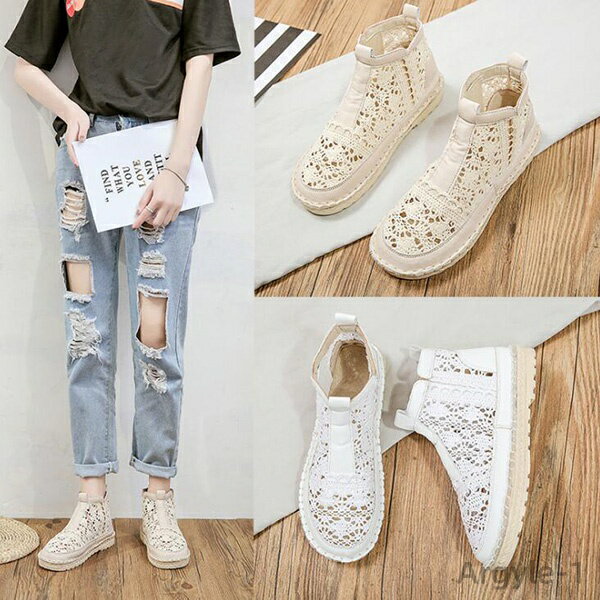 【送料無料】脚 レディース メッシュ レース ローヒール フラット 歩きやすい 痛くない 疲れない 靴 大人 通気性 白 ベージュ 大きいサイズ 小さいサイズ ...