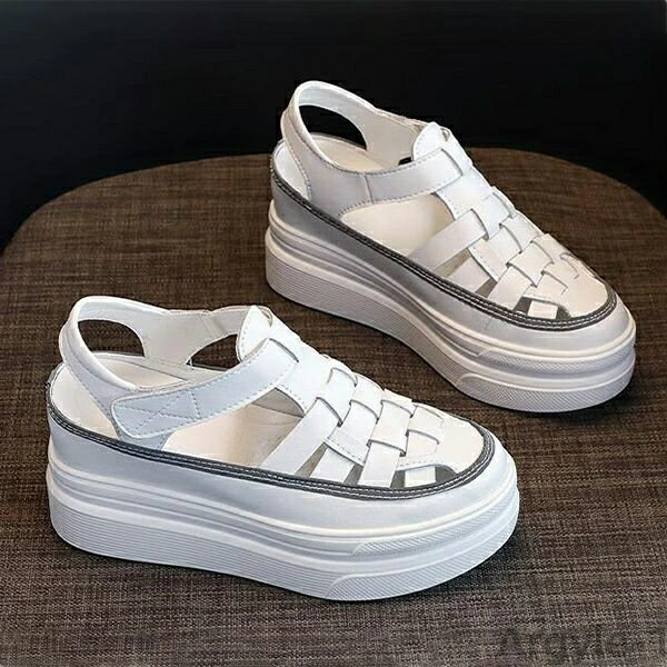 【送料無料】プ レディース 8cmヒール フラット透かし編み 編み上げ 歩きやすい ストラップ ぺたんこ ..