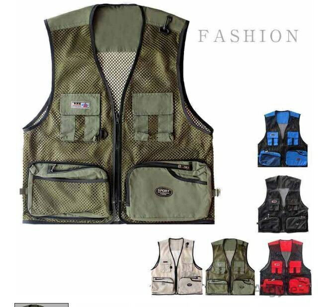 【送料無料】メンズ ベスト カメラマンベスト フィッシングベスト アウトドア メッシュ 多機能 お釣り 登山服 ミリタリー 撮影用