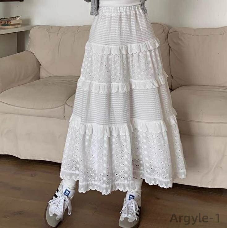 【送料無料】スカート ミモレ丈 ロング丈 フリル ハイウエスト フレア レース レディース かわいい 大人可愛い きれいめ 上品 こなれ感 シンプル カジュアル...