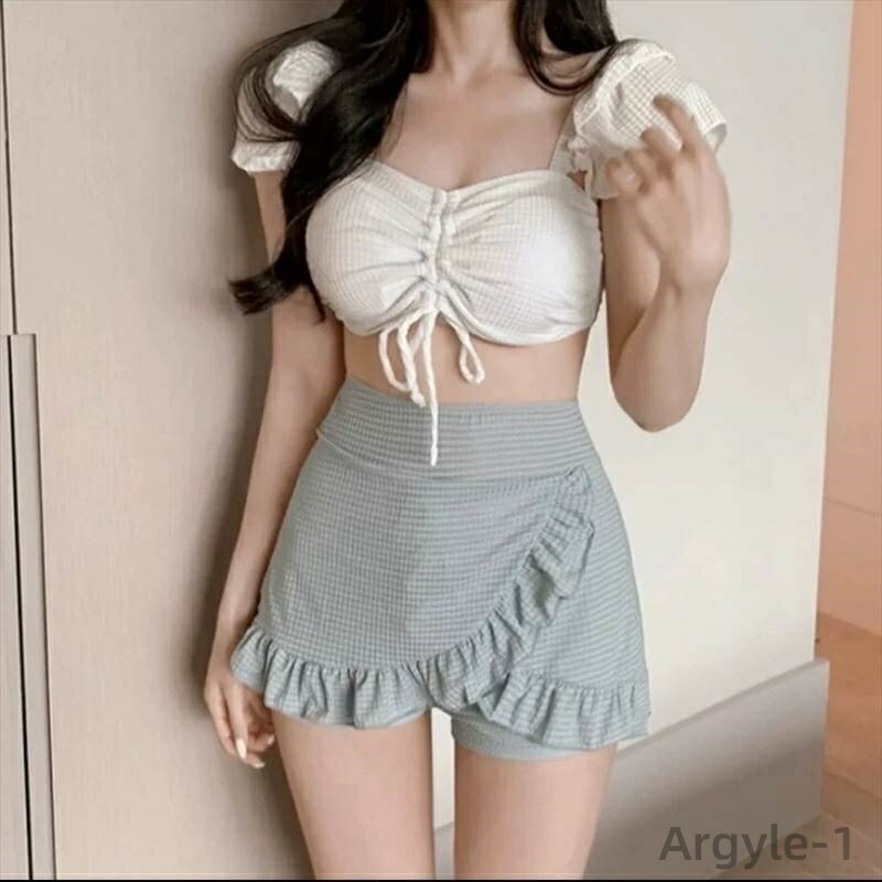 【送料無料】スイムウェア 水着 ビキニフリル レース パフスリーブ レディース かわいい 大人可愛い きれいめ 上品 こなれ感 シンプル カジュアル 主役級 存...