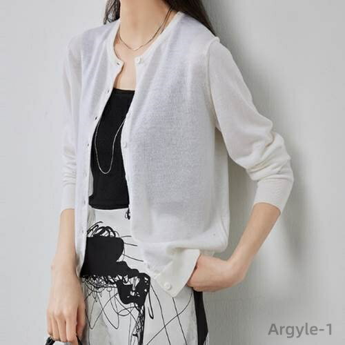 【送料無料】ラウンドネック 長袖 秋 夏 春 ニット 上着 レディース トップス カジュアル ナチュラル シンプル 普通丈トップス カーディガン