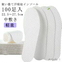 【送料無料】中敷き 使い捨て インソール 100足セット 素足 パンプス ブーツ ヒール 消臭 抗菌 吸汗 中敷き 軽量 薄型 ビジネス 足汗を吸収 レディース...