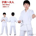 【送料無料】空手着 3点セット 子供 大人 ジュニア 100-180cm 空手衣 白帯 上下+帯 セット 空手 空手道着 初心者 入門者向け 男女兼用 空手スー...