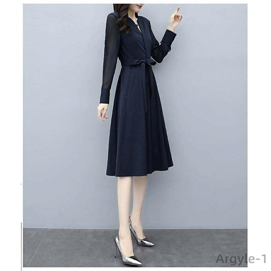 【送料無料】レディース 秋 ワンピース 秋物 きれいめ ワンピース 上品 ワンピース シフォン 膝丈 vネック 着痩せ 通勤 結婚式ドレス お出かけ オシャレ ...