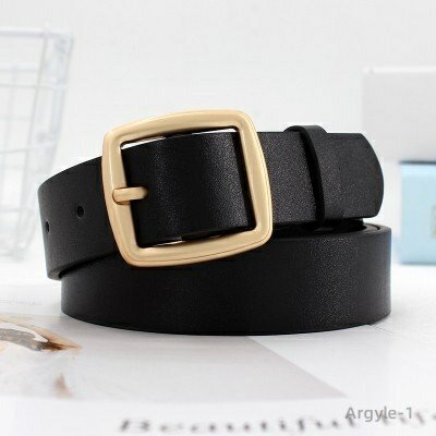 【送料無料】ベルト レディース シンプル ゴールド 太め バックル カジュアル ファッション レザーベルト