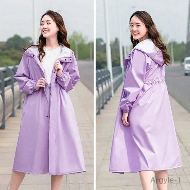 【送料無料】レインコート レディース レインウエア モッズコートデザイン かっぱ 雨具 ジップアップ ウェストコード Aライン ロング丈 軽量 長袖 防水 フード付き 前開き