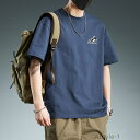 【送料無料】Tシャツ メンズ 半袖 綿 白 ビッグシルエット ゆったり プリント スポーツ カジュアル アメカジ 通気性 普段使い 春夏 丸首