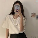 【送料無料】ポロシャツ レディース 大人 トップス 襟 ボタン プルオーバー 大きめサイズ ゆったり 着やい 夏 半袖 白 黒 ピンク カジュアル シンプル 無...