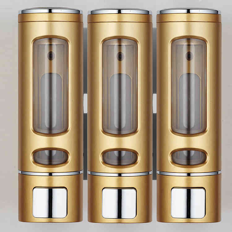 樂天商城 - シャンプーボトル ソープディスペンサー 壁掛け 400ml 3本セット 片手 ポンプ 手動 詰め替えボトル バス 浴室 お風呂 大容量