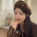韓国 くまちゃん モチーフ付き ベレー帽 b13171