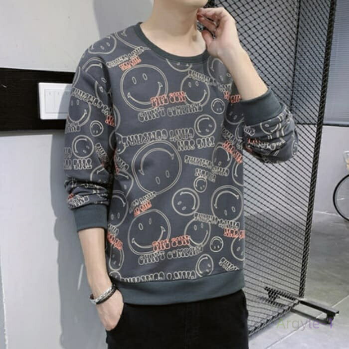 長袖 トレーナー ロゴプリント 長T シャツ メンズ トップス カジュアル 韓国 12845