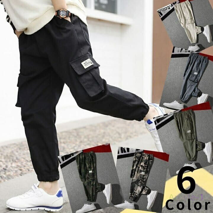 ボトムス キッズ 男の子 カーゴパンツ ジョガーパンツ カジュアル ダンス 韓国 14021