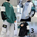 裏起毛 トレーナー キッズ 男の子 ラウンドネック ロゴ プルオーバー 秋冬春 長袖 トップス 韓国 14072