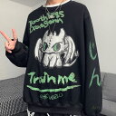 トレーナー ロゴ プリント カジュアル ユニセックス 3色 高校生 中学生 韓国 b13382