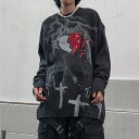 韓国 ファッション メンズ セーター ラウンドネック プリント モード系 ニット 13378