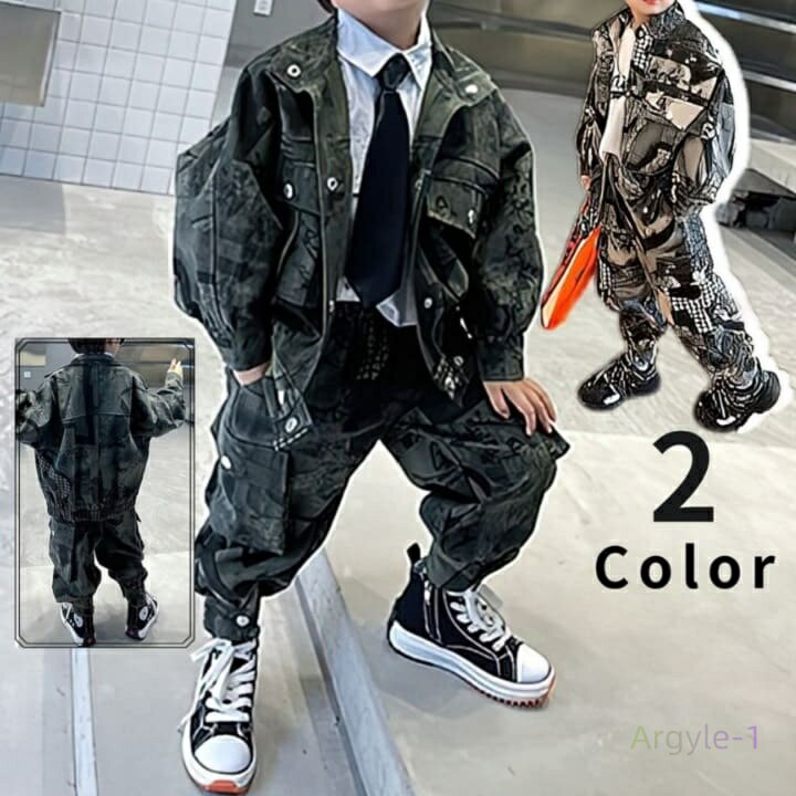 ツ ダンス衣装 ヒップホップ 子供 ダンスパンツ ダンストップス HIPHOP 演出服 長袖 ジャズダンス おしゃれ ステージ衣装 13459