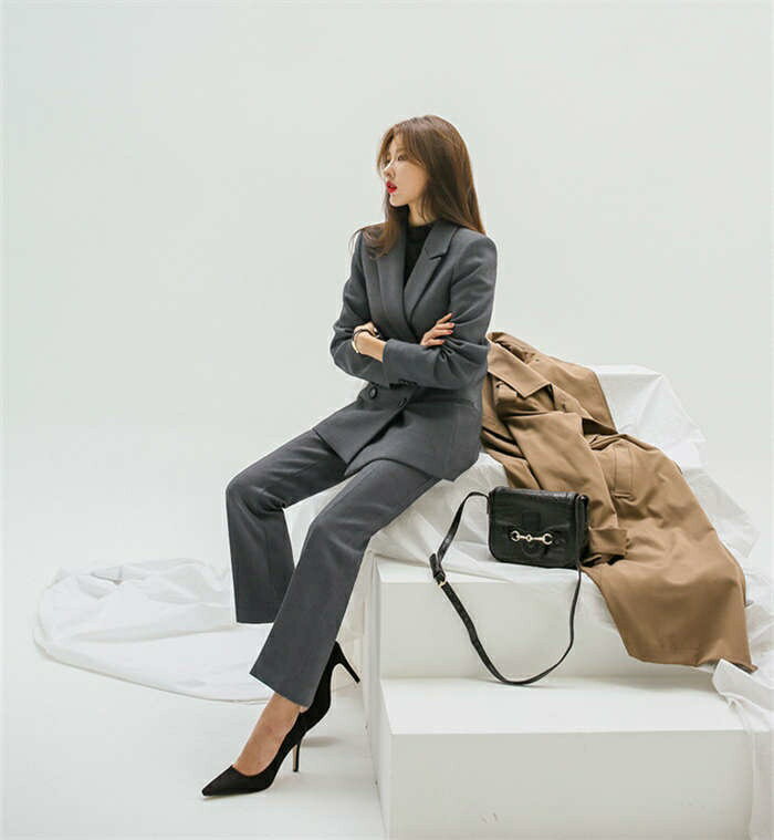 卒業式 セットアップ 40代 スーツ レディース 春 秋 夏 パンツスーツ ストレッチ 長袖 ロング丈 選べる 洗える セットアップ ビジネススーツ リクルート...