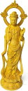インテリア 飾り物 縁起物 ブッダ 仏像彫刻 柘植 黄楊 仏教美術品 木製仏像 立像 高級天然ツゲ木彫り 7.2寸 勢至菩薩像