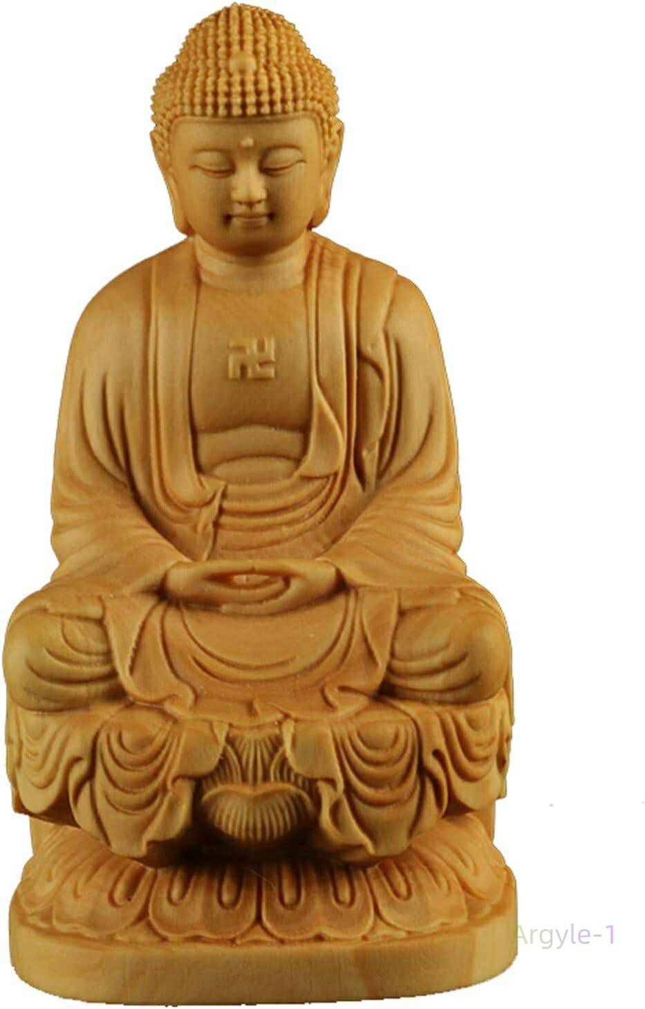 フィギュア(S 仏像 置物 お釈迦様 像 高級天然ツゲ木彫り釈迦牟尼仏像_『曹洞宗?臨済宗?天台宗』仏陀 釈迦如来坐像 仏像 木彫り