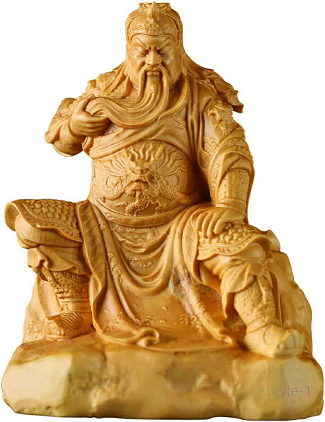 厄除け( 開運 金運グッズ グッズ 風水 木製彫刻 柘植 黄楊 仏像関羽 フィギュア 関羽 高級天然ツゲ木彫り関羽像 置物 関羽 風水