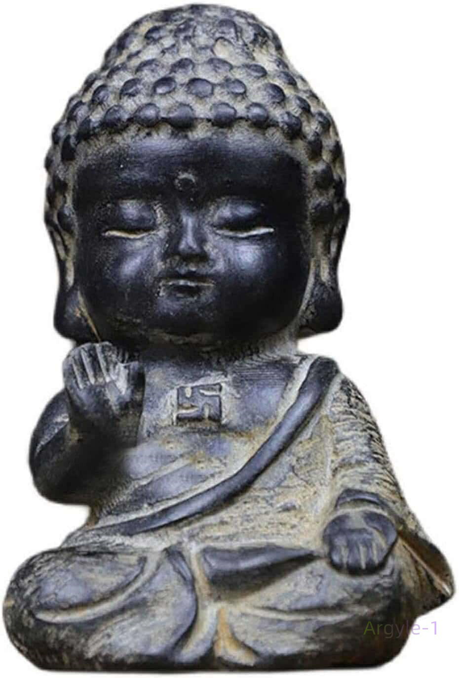 仏壇用の パワーストーン 天然石 置物 青石製 飾り物 縁起物 開運祈願 風水 工芸品 釈迦牟尼 お釈迦様 釈迦像 如来像 仏像 ミニ