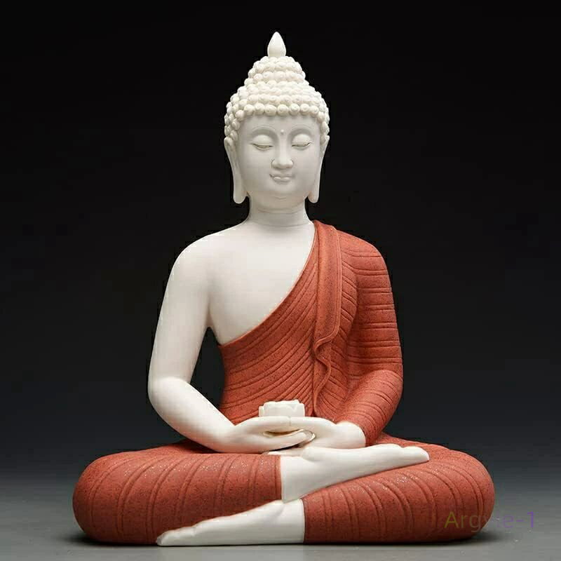 厄除け(高さ30cm×巾23cm)(Color:03) 祈る 仏壇仏像 置物 仏像 釈迦如来 仏像 お釈迦様 像 如来 釈迦 陶器製