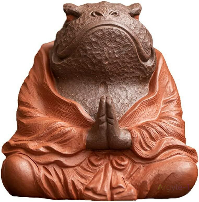 8.4×8.2×7.3cm インテリア お守り 金運アップ 厄除け 守護 風水グッズ 置物 コポー 仏像カエル 陶器製