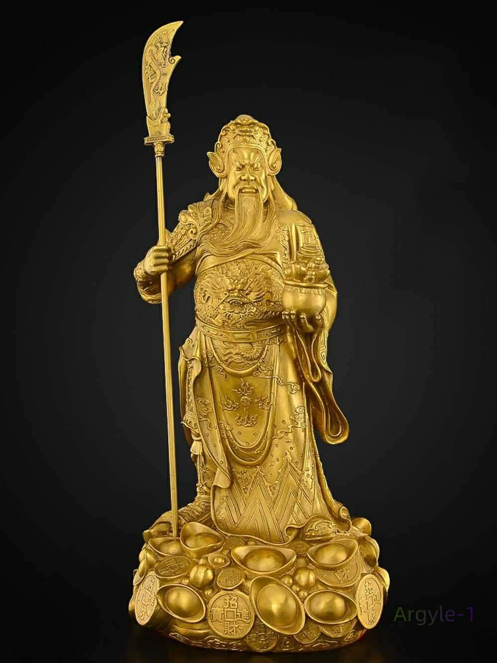 特大サイズ( 商売繁盛 金運 運気向上 必勝祈願 厄除け 風水 開運 神像 仏像関羽 フィギュア 関羽 関羽像 銅製 置物 関羽 三国志