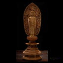 干支『浄土宗?時宗』樟 十二支守り本尊 厄除け 原木蒔絵系_(戌?亥年生まれ)祈る 西方三聖 置物 仏壇仏像 阿弥陀如来立像 仏像