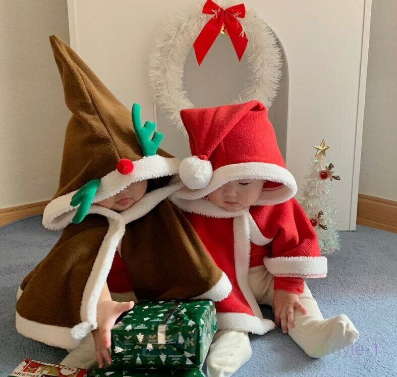 子供 マント サンタマント クリスマス 衣装 コスプレ 子供 コスチューム マント 冬 馴鹿 トナカイ 帽子付き 耳付き 防寒 アウター 子供 キッズ 赤ちゃん...