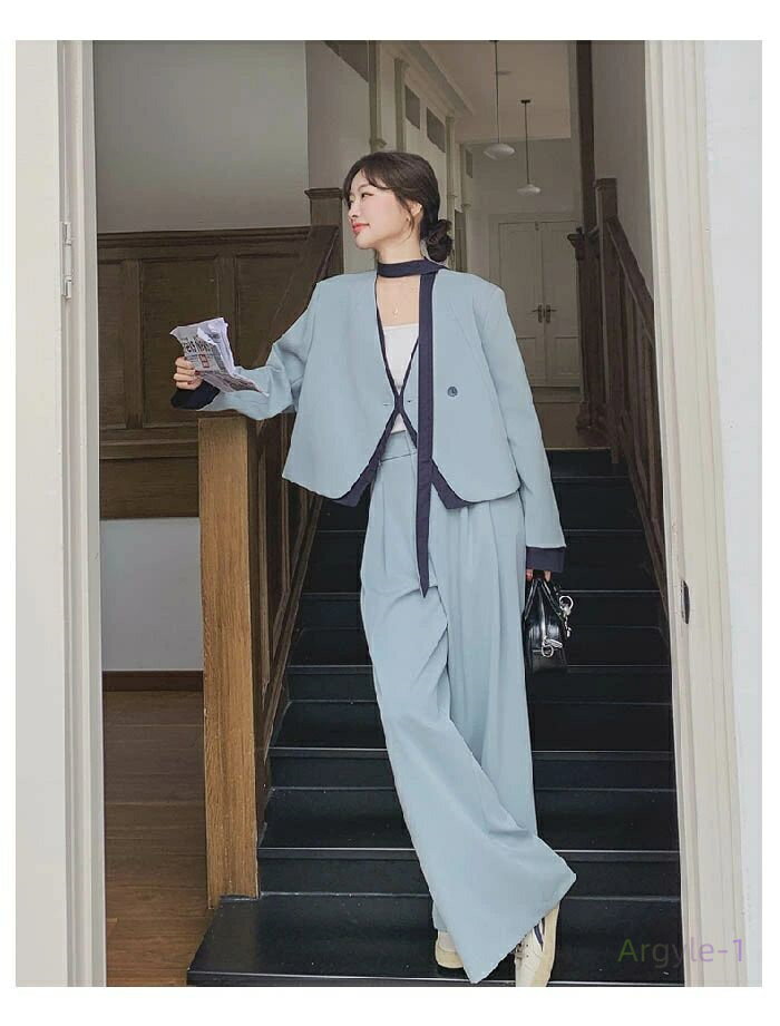 パンツスーツ セットアップ レディース カジュアル スーツ 2点セット ノーカラー ジャケット 配色 結婚式 フォーマル フォーマル スーツ ワイドパンツ Vネック ジャケット 大きいサイズ ビジネス 冠婚葬祭 通勤 入学式 入園式 卒業式 通勤 OL