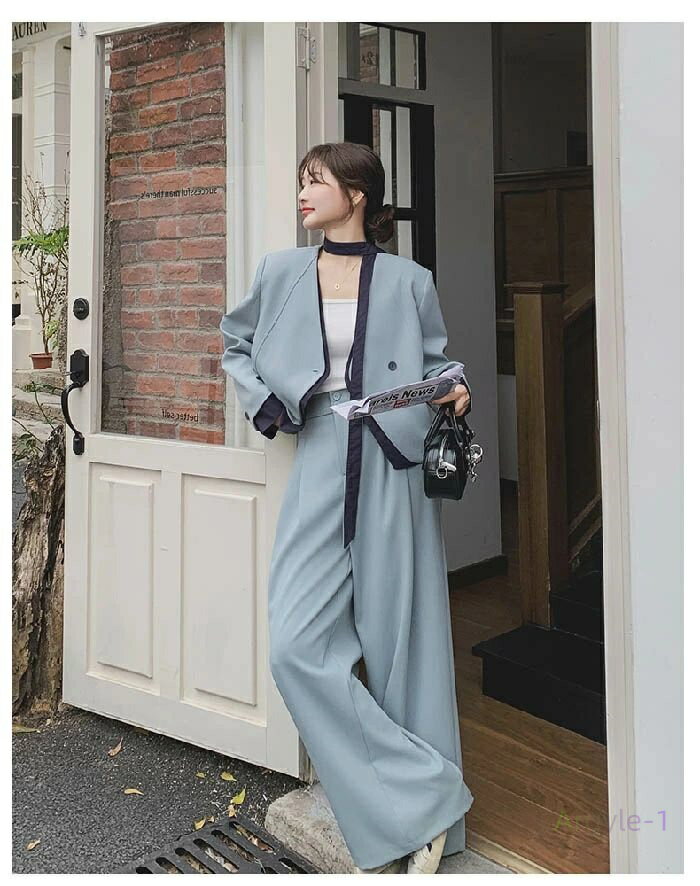 パンツスーツ セットアップ レディース カジュアル スーツ 2点セット ノーカラー ジャケット 配色 結婚式 フォーマル フォーマル スーツ ワイドパンツ Vネック ジャケット 大きいサイズ ビジネス 冠婚葬祭 通勤 入学式 入園式 卒業式 通勤 OL
