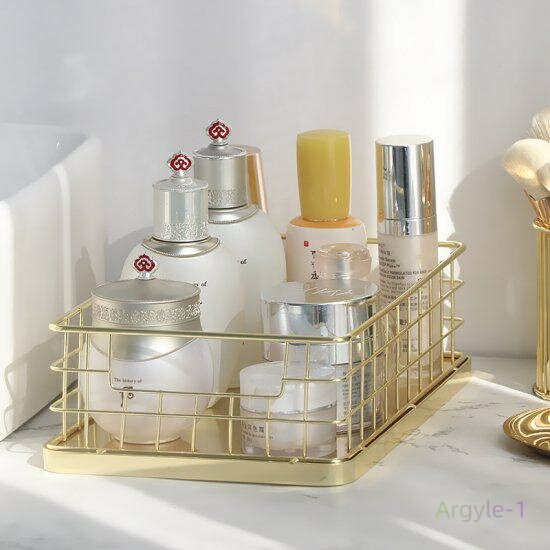 メタルバスケット ワイヤーかご 収納バスケット 化粧品 コスメ コスメ収納ボックス おしゃれ かわいい ..