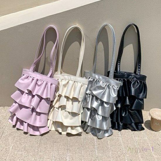 トートバッグ レディース フリル ショルダーバッグ ティアード フリルバッグ マグネット レース 無地 レトロ クラシカル かわいい ガーリー sweet 甘め...