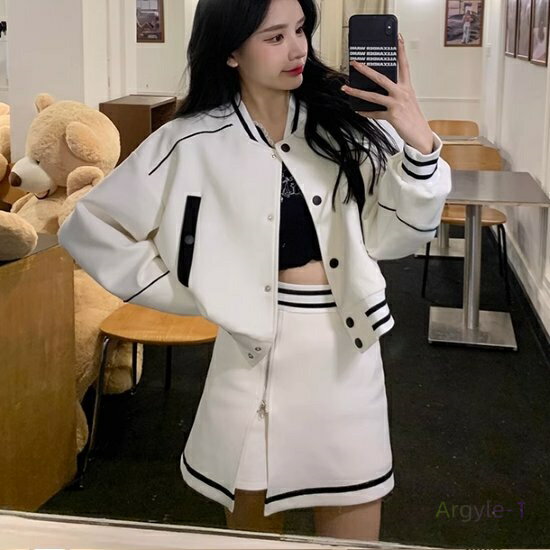 セットアップ レディース 2点セット 上下セット ツーピース トップス ジャケット 羽織 長袖 ベースボー..